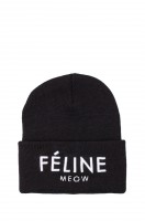 Gorro negre lletres blanques